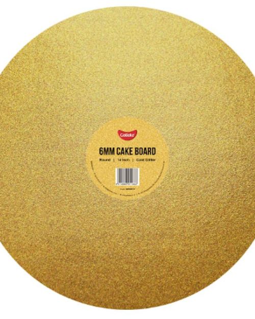 Gold Glitter Round Cake Board 14in