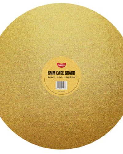 Gold Glitter Round Cake Board 14in