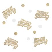 Gold Happy Birthday Confetti