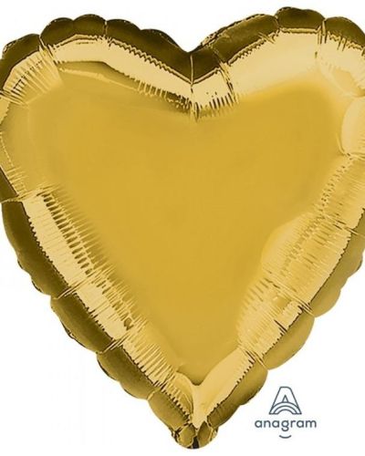 Heart Shaped Foil Balloon – Gold