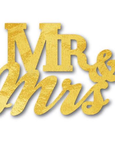 Jumbo Gold Confetti Scatters – Mr & Mrs
