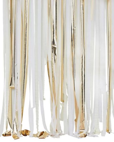 Gold Metallic Streamer Backdrop