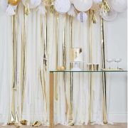 Gold Metallic Streamer Backdrop