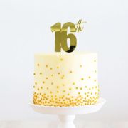 Gold Metal Cake Topper – 16th