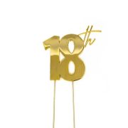Gold Metal Cake Topper – 18th