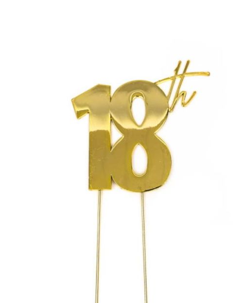 Gold Metal Cake Topper – 18th