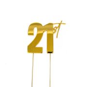Gold Metal Cake Topper – 21st