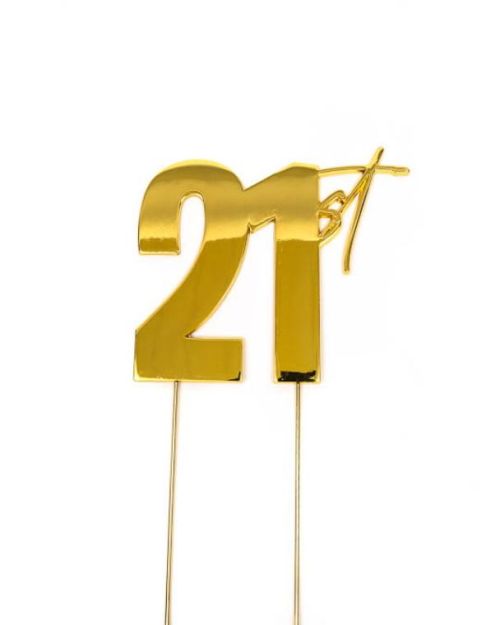 Gold Metal Cake Topper – 21st