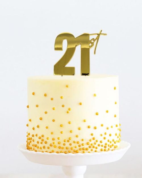 Gold Metal Cake Topper – 21st