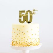 Gold Metal Cake Topper – 50th