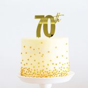 Gold Metal Cake Topper – 70th
