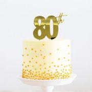 Gold Metal Cake Topper – 80th