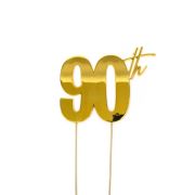 Gold Metal Cake Topper – 90th