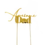 Gold Metal Cake Topper – Awesome Dad