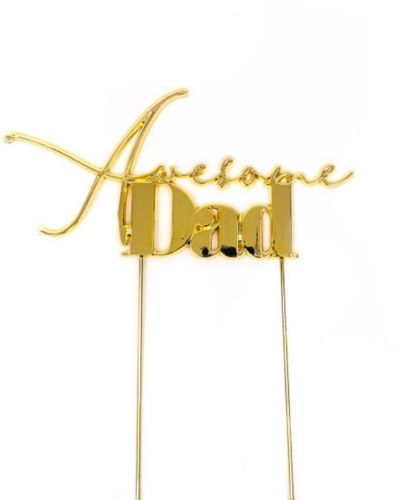 Gold Metal Cake Topper – Awesome Dad