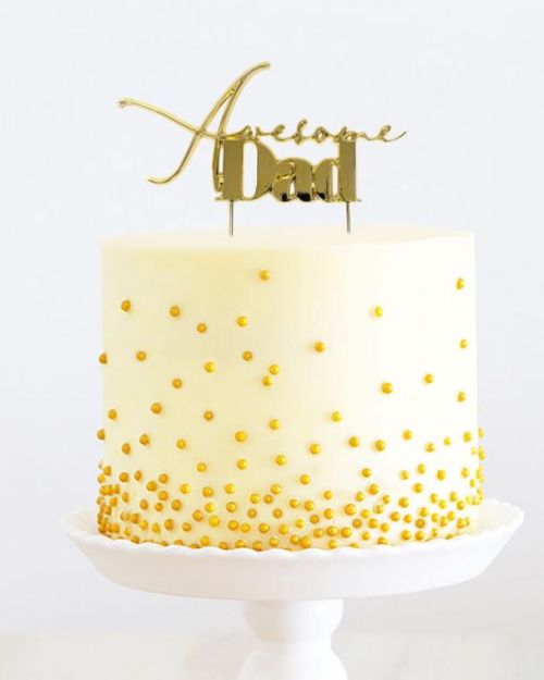 Gold Metal Cake Topper – Awesome Dad