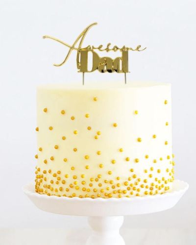 Gold Metal Cake Topper – Awesome Dad