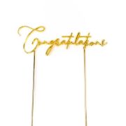 Gold Metal Cake Topper – Congratulations