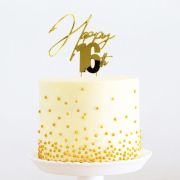 Gold Metal Cake Topper – Happy 16th
