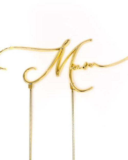 Gold Metal Cake Topper – Mum