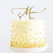 Gold Metal Cake Topper – Mum