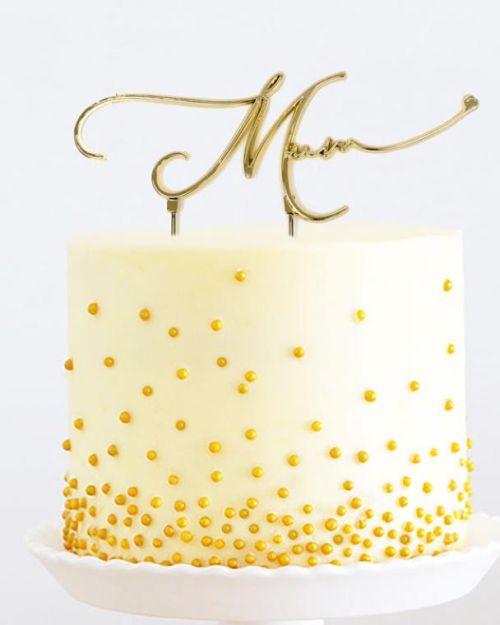 Gold Metal Cake Topper – Mum
