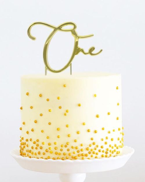 Gold Metal Cake Topper – One