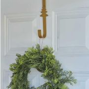 Gold Metal Christmas Wreath Hanger