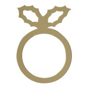 Gold Mirror Holly Napkin Rings 6pk