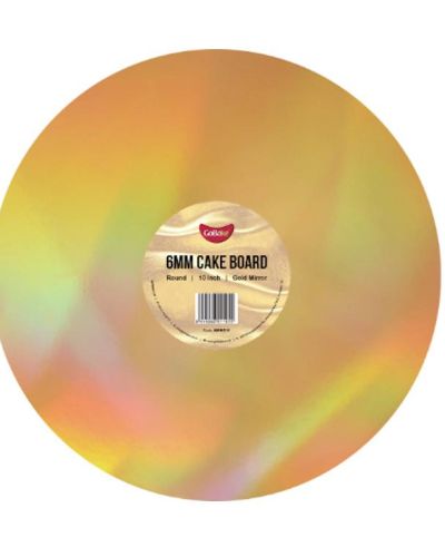 Gold Mirror Round Cake Board 10in