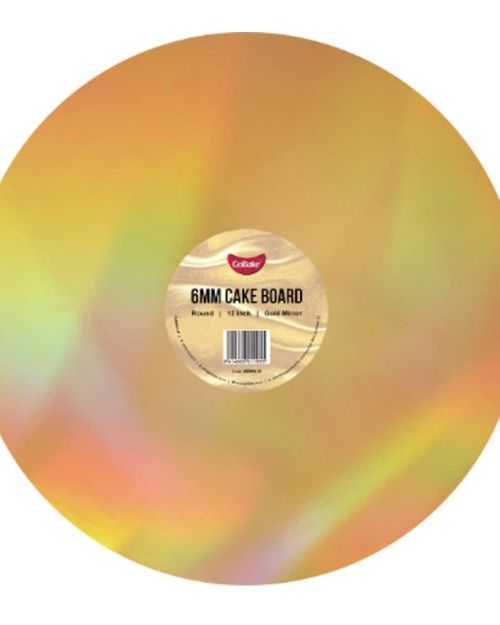 Gold Mirror Round Cake Board 12in