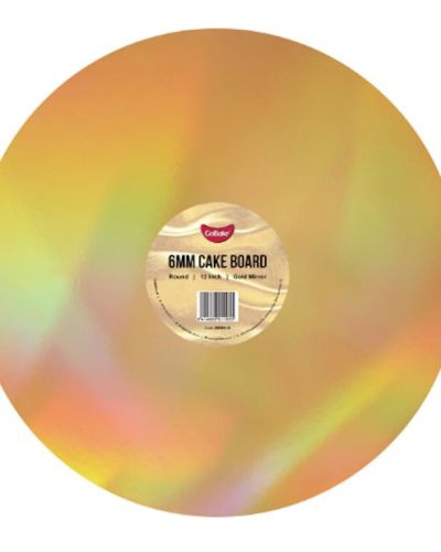 Gold Mirror Round Cake Board 12in