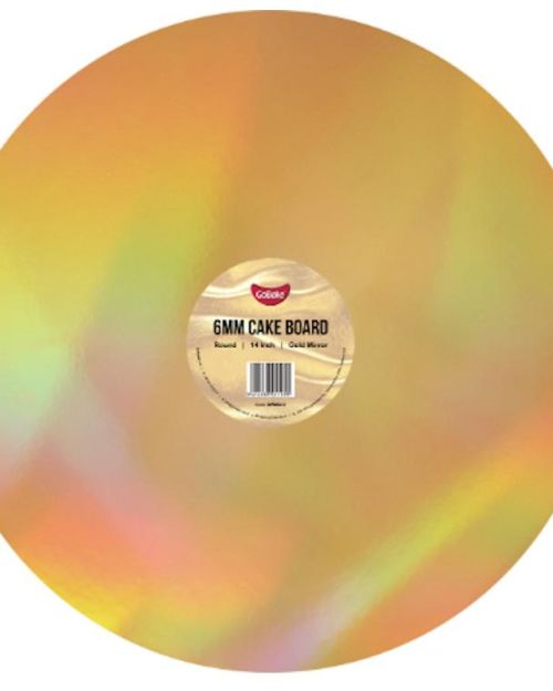 Gold Mirror Round Cake Board 14in