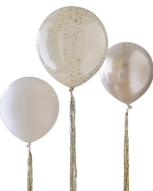 Gold and Neutral Balloon Bundle 3pk