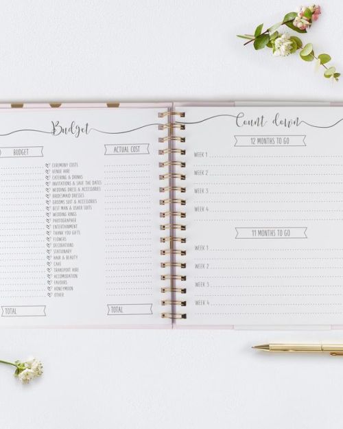 Gold & Pink Wedding Planner