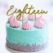 Gold Plated Cake Topper – Eighteen