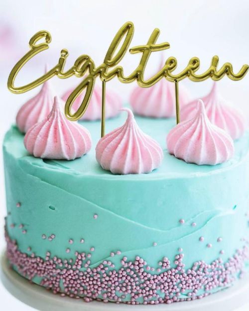 Gold Plated Cake Topper – Eighteen