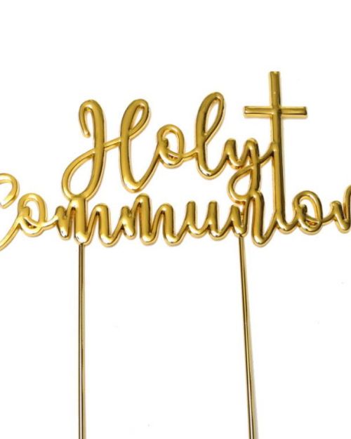 Gold Plated Cake Topper – Holy Communion