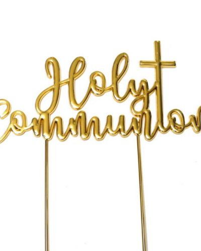 Gold Plated Cake Topper – Holy Communion