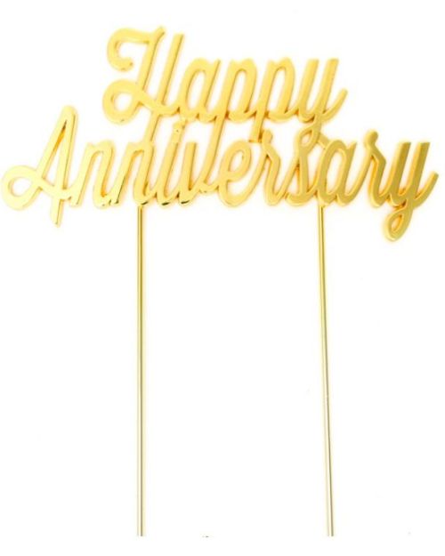 Gold Plated Cake Topper – Happy Anniversary