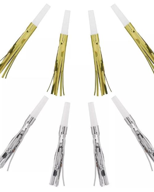 Gold & Silver Fringed Blowouts 8pk