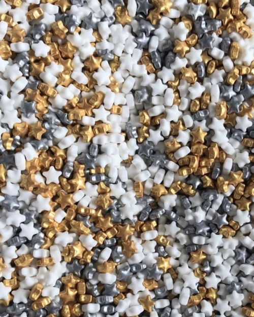 Sprinkle Medley Mix – Gold Silver White Stars