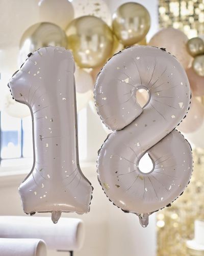 Gold Speckle 18 Foil Balloons