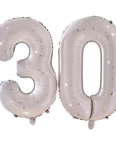 Gold Speckle 30 Foil Balloons