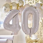 Gold Speckle 40 Foil Balloons