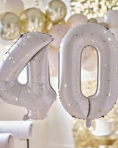 Gold Speckle 40 Foil Balloons