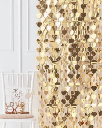 Gold Wedding Heart Backdrop
