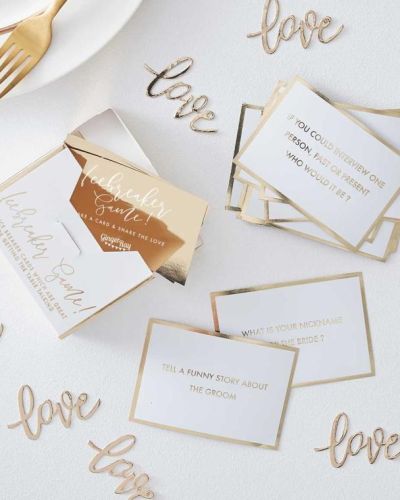 Gold Wedding Icebreaker Table Game