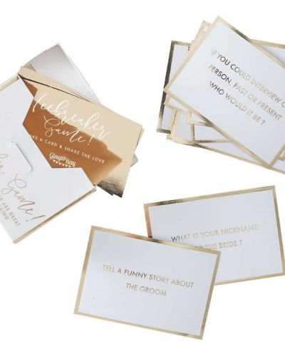 Gold Wedding Icebreaker Table Game