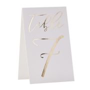 Gold Wedding Table Numbers 1-12